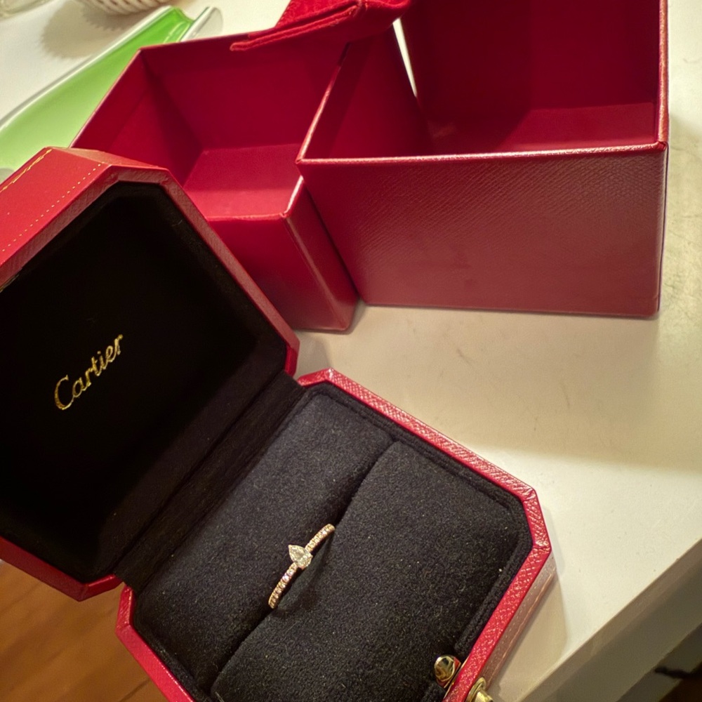 Cartier Enticelle Rose Gold Diamond Ring - Picture 3 of 5
